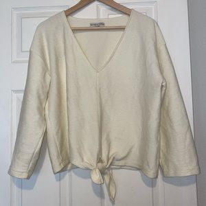 Madewell Tie-Front Textured Top